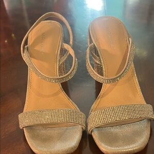 Maripe Silver Heels with Sparkling Embellishments